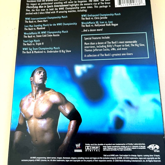 WWE: The Rock - The Most Electrifying Man In Sports Entertainment (DVD, 2008,... - Picture 2 of 2